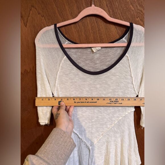 Intimately Free People White Sheer 3/4 Sleeve Top Size XS - Picture 6 of 8